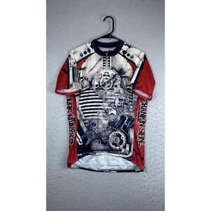 Primal Crankin' Stein Cycling Jersey Mens Large Multicolor Zip Bike Shirt